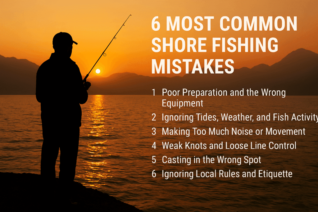 shore fishing mistakes