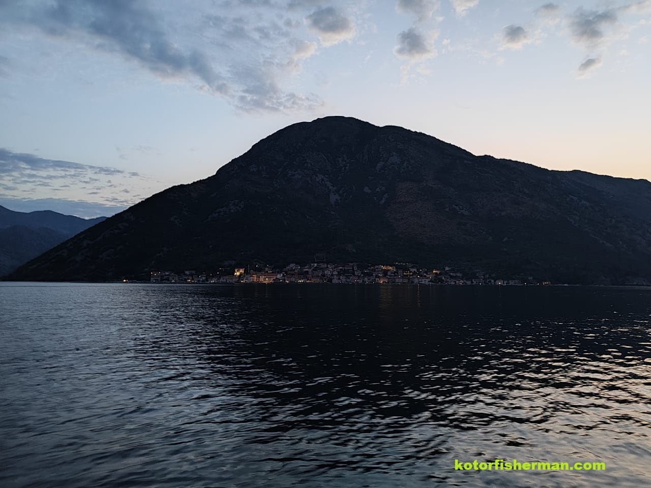 Perast from the sea