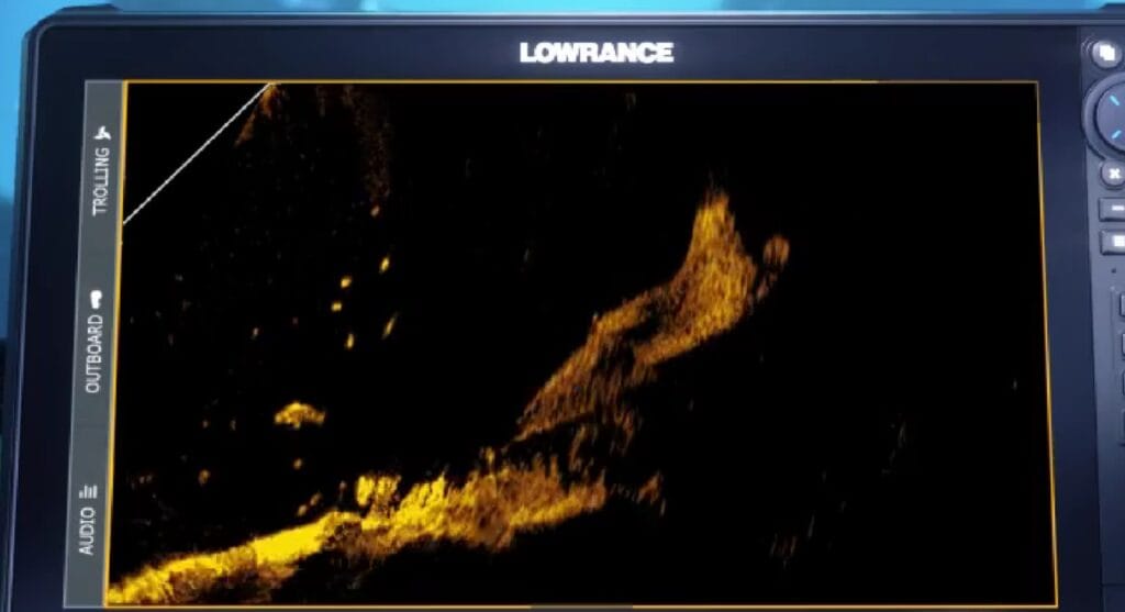 An display of forward-facing sonar