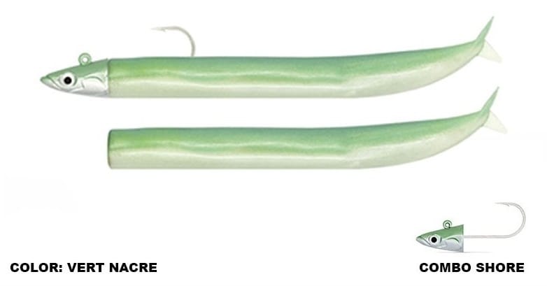 Soft-plastic sandeel on dart head – Fiiish Crazy Sandeel 100 combo shore 5 g