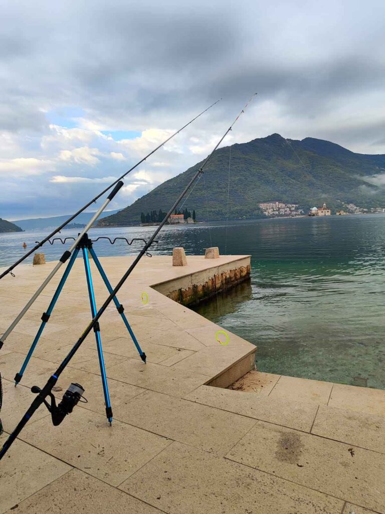 Winter shore fishing in Perast