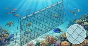 trammel net fishing three-layer structure diagram