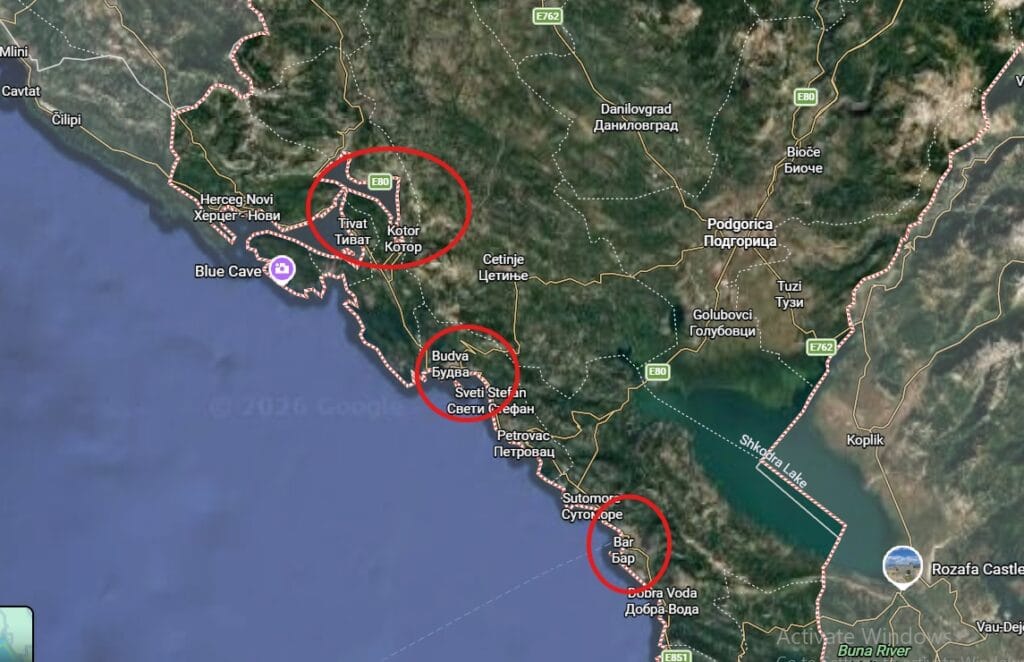 Kotor fishing licence, Bar fishing licence, Budva fishing licence
