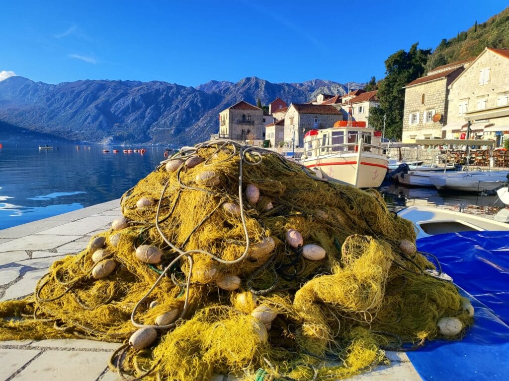 bonito gill net in Perast